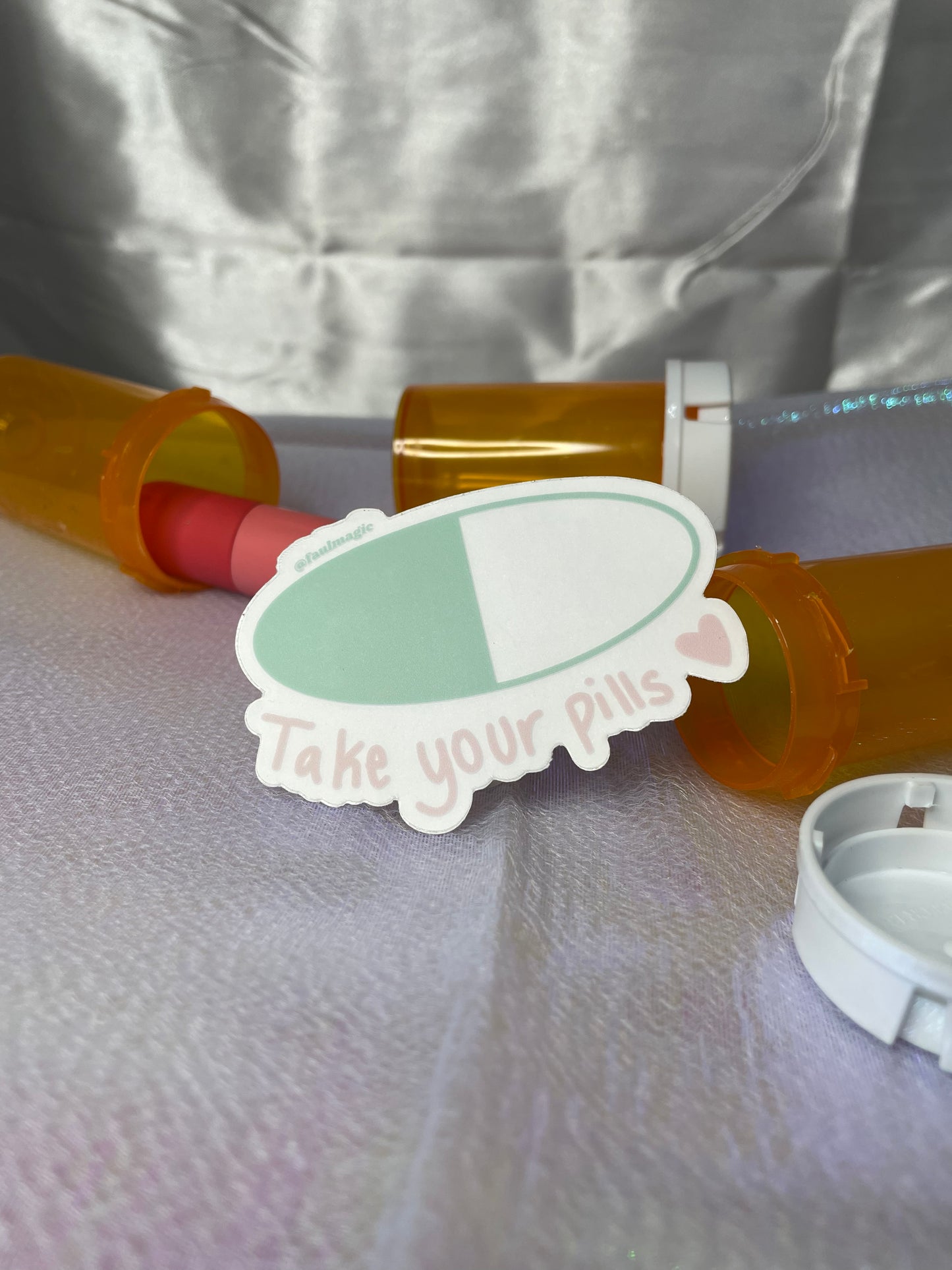 Take Your Pills Clear Vinyl Sticker