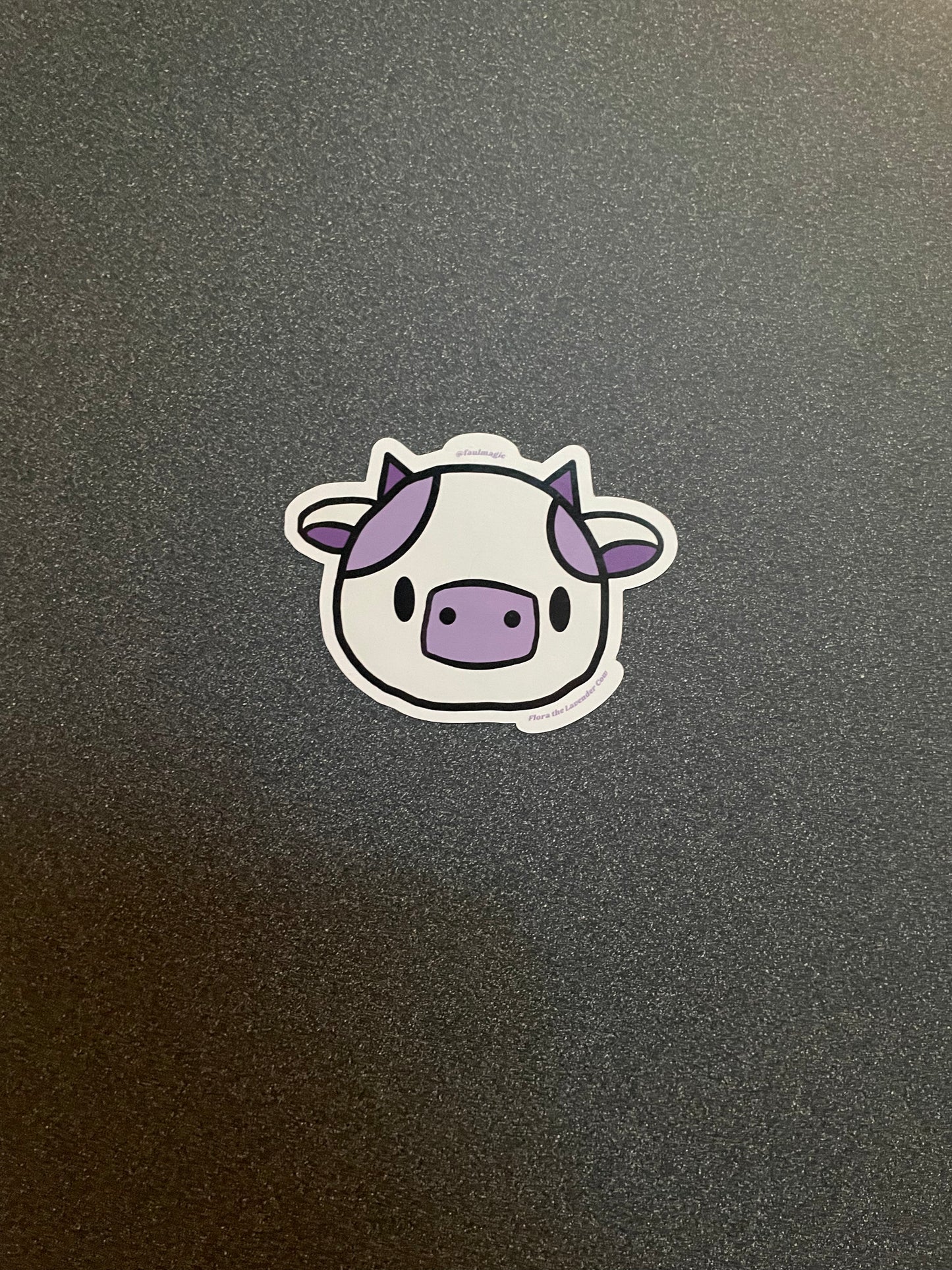 Flora the Lavender Cow Magnet