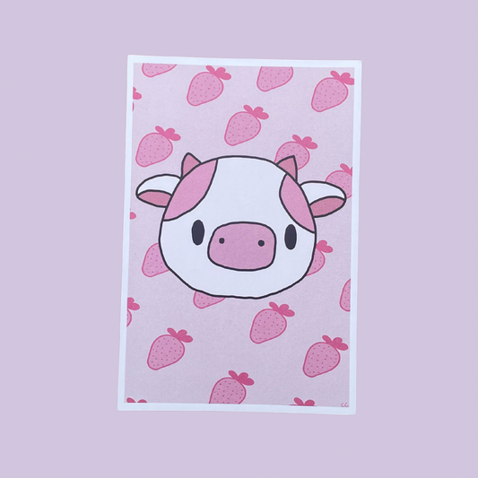 Connie the Cowaii Cow Art Print